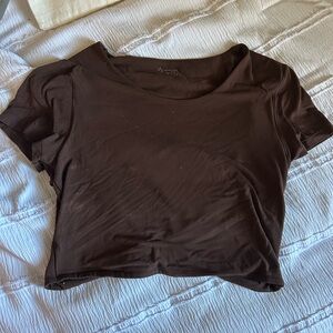 Aerie Chocolate Brown Crop Top